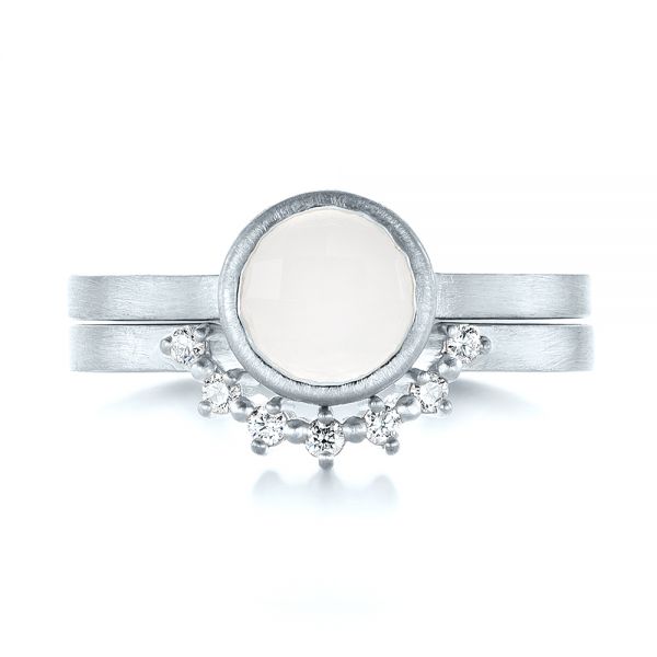  Platinum Platinum Custom Diamond Wedding Band - Top View -  103620