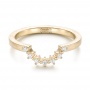14k Yellow Gold Custom Diamond Wedding Band - Flat View -  103620 - Thumbnail