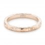 18k Rose Gold 18k Rose Gold Custom Hand Engraved Wedding Band - Flat View -  102442 - Thumbnail