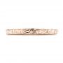 18k Rose Gold 18k Rose Gold Custom Hand Engraved Wedding Band - Top View -  102442 - Thumbnail