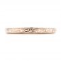 18k Rose Gold 18k Rose Gold Custom Hand Engraved Wedding Band - Top View -  102442 - Thumbnail