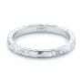 14k White Gold 14k White Gold Custom Hand Engraved Wedding Band - Flat View -  102442 - Thumbnail