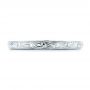 18k White Gold 18k White Gold Custom Hand Engraved Wedding Band - Top View -  102442 - Thumbnail