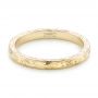 18k Yellow Gold 18k Yellow Gold Custom Hand Engraved Wedding Band - Flat View -  102442 - Thumbnail