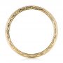 14k Yellow Gold Custom Hand Engraved Wedding Band - Front View -  102442 - Thumbnail