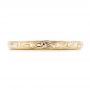 14k Yellow Gold Custom Hand Engraved Wedding Band - Top View -  102442 - Thumbnail