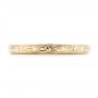 14k Yellow Gold Custom Hand Engraved Wedding Band - Top View -  102442 - Thumbnail