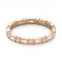 14k Rose Gold 14k Rose Gold Custom Sandblasted Diamond Eternity Wedding Band - Flat View -  103380 - Thumbnail