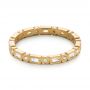 14k Yellow Gold 14k Yellow Gold Custom Sandblasted Diamond Eternity Wedding Band - Flat View -  103380 - Thumbnail