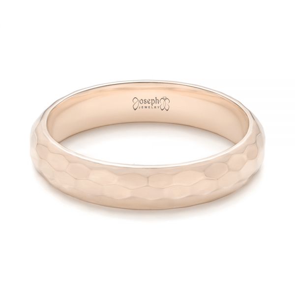 14k Rose Gold 14k Rose Gold Custom Wedding Band - Flat View -  102974