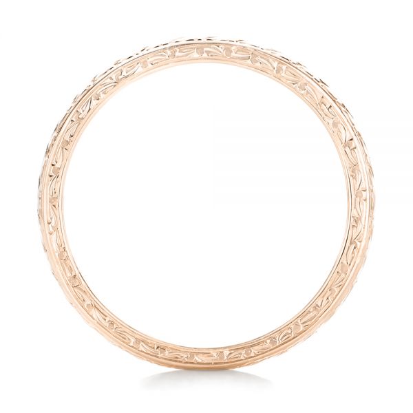 18k Rose Gold 18k Rose Gold Custom Wedding Band - Front View - 102606