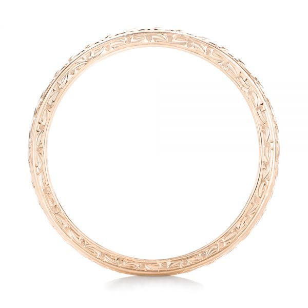 18k Rose Gold 18k Rose Gold Custom Wedding Band - Front View -  102606