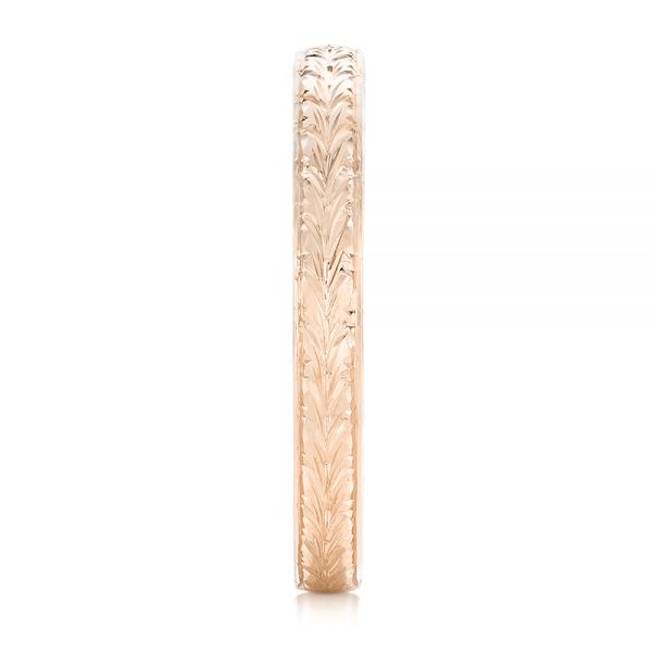 18k Rose Gold 18k Rose Gold Custom Wedding Band - Side View - 102606