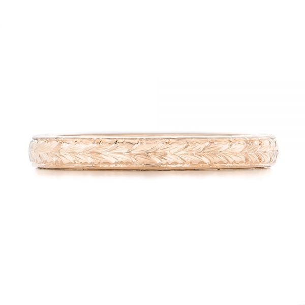 18k Rose Gold 18k Rose Gold Custom Wedding Band - Top View - 102606