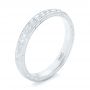  Platinum Platinum Custom Wedding Band - Three-Quarter View -  102606 - Thumbnail
