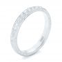 14k White Gold Custom Wedding Band