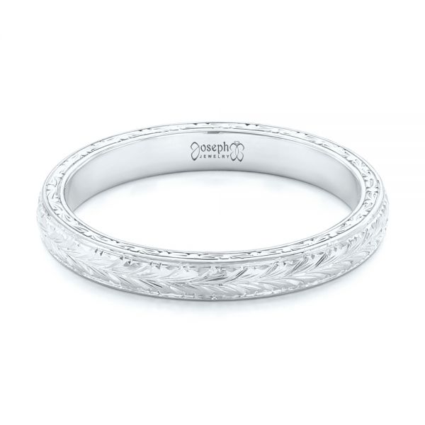 14k White Gold 14k White Gold Custom Wedding Band - Flat View - 102606