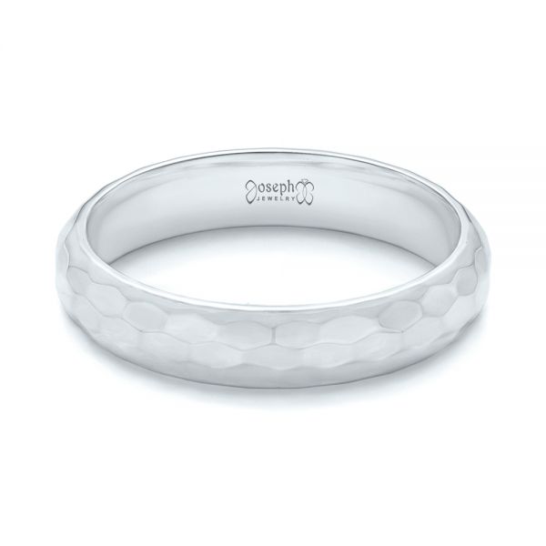 14k White Gold 14k White Gold Custom Wedding Band - Flat View - 102974