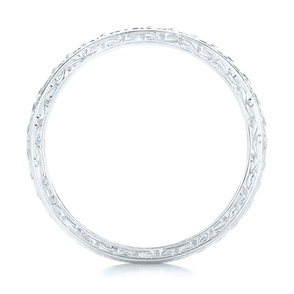 14k White Gold 14k White Gold Custom Wedding Band - Front View - 102606