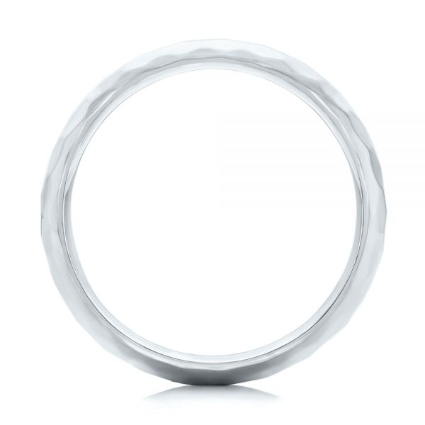 14k White Gold 14k White Gold Custom Wedding Band - Front View - 102974