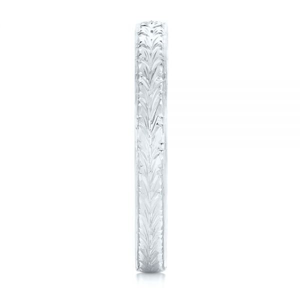 14k White Gold 14k White Gold Custom Wedding Band - Side View - 102606