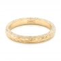 14k Yellow Gold Custom Wedding Band - Flat View -  102606 - Thumbnail