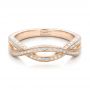 18k Rose Gold 18k Rose Gold Custom Diamond Wedding Band - Flat View -  100854 - Thumbnail