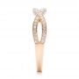 14k Rose Gold 14k Rose Gold Custom Diamond Wedding Band - Side View -  100854 - Thumbnail