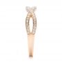 18k Rose Gold 18k Rose Gold Custom Diamond Wedding Band - Side View -  100854 - Thumbnail