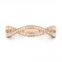 14k Rose Gold 14k Rose Gold Custom Diamond Wedding Band - Top View -  100854 - Thumbnail