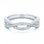 14k White Gold 14k White Gold Custom Diamond Wedding Band - Flat View -  100854 - Thumbnail