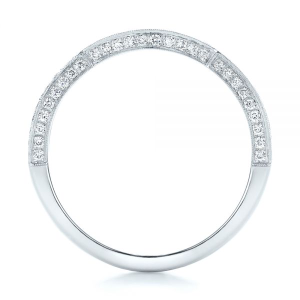  Platinum Platinum Custom Diamond Wedding Band - Front View -  100854