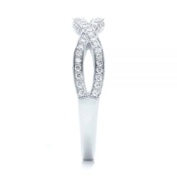  Platinum Platinum Custom Diamond Wedding Band - Side View -  100854