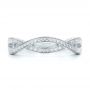 18k White Gold 18k White Gold Custom Diamond Wedding Band - Top View -  100854 - Thumbnail