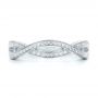 14k White Gold 14k White Gold Custom Diamond Wedding Band - Top View -  100854 - Thumbnail