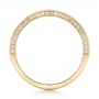 14k Yellow Gold Custom Diamond Wedding Band - Front View -  100854 - Thumbnail