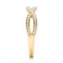 18k Yellow Gold 18k Yellow Gold Custom Diamond Wedding Band - Side View -  100854 - Thumbnail