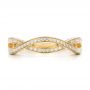 14k Yellow Gold Custom Diamond Wedding Band - Top View -  100854 - Thumbnail