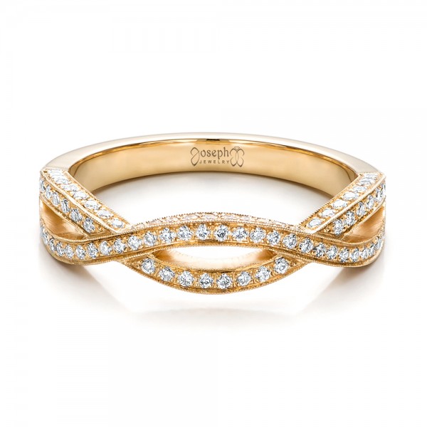 Custom Yellow Gold  and Diamond Wedding  Band  100854 