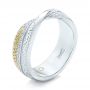 14k White Gold Custom Yellow And White Diamond Wedding Band