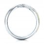  Platinum Custom Yellow And White Diamond Wedding Band - Front View -  101979 - Thumbnail