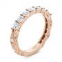 18k Rose Gold 18k Rose Gold Cut-out Diamond Wedding Band - Three-Quarter View -  105787 - Thumbnail