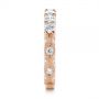 14k Rose Gold 14k Rose Gold Cut-out Diamond Wedding Band - Side View -  105787 - Thumbnail