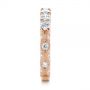 14k Rose Gold 14k Rose Gold Cut-out Diamond Wedding Band - Side View -  105787 - Thumbnail