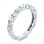 18k White Gold Cut-out Diamond Wedding Band