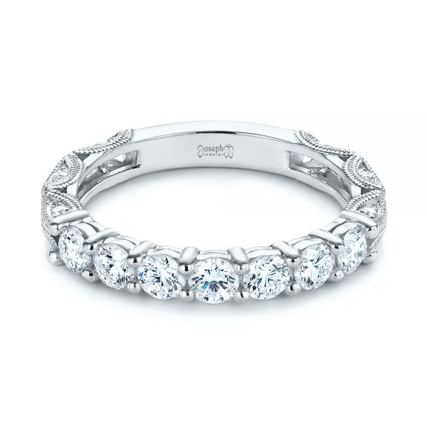  Platinum Platinum Cut-out Diamond Wedding Band - Flat View -  105787