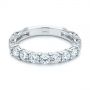 14k White Gold 14k White Gold Cut-out Diamond Wedding Band - Flat View -  105787 - Thumbnail