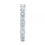 14k White Gold 14k White Gold Cut-out Diamond Wedding Band - Side View -  105787 - Thumbnail