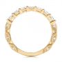 14k Yellow Gold Cut-out Diamond Wedding Band - Front View -  105787 - Thumbnail