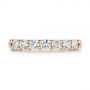 14k Yellow Gold Cut-out Diamond Wedding Band - Top View -  105787 - Thumbnail